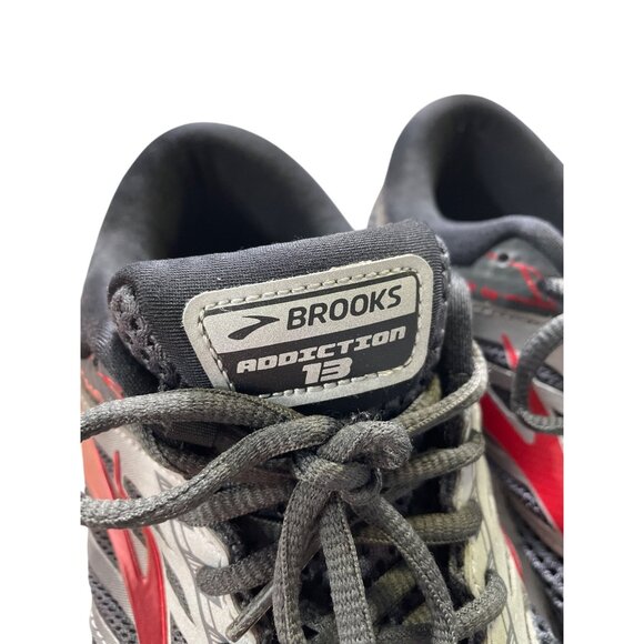 Brooks Addiction 13 Mens Gray & Red Running Shoes Sneakers Size 9.5W SKU 8600 - Picture 7 of 16